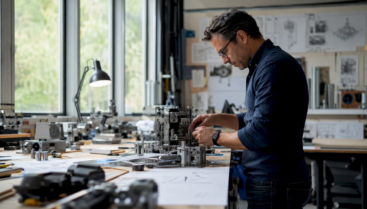 Engineer operating manufacturing digital twin system