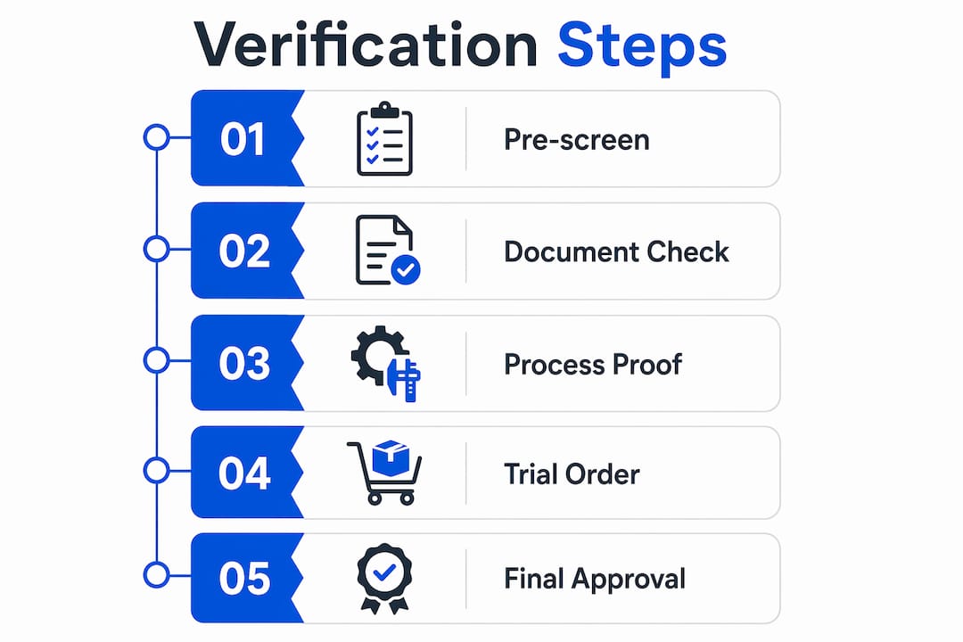 Infographic illustrating machinist certification verification steps
