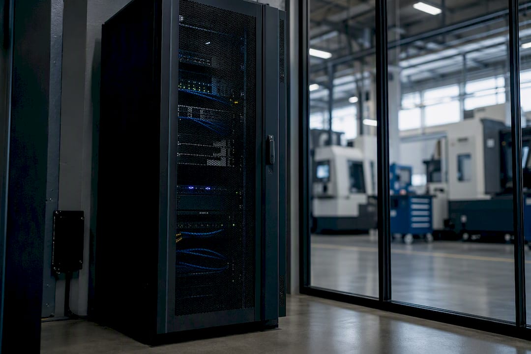 Secured network enclave area on manufacturing shop floor