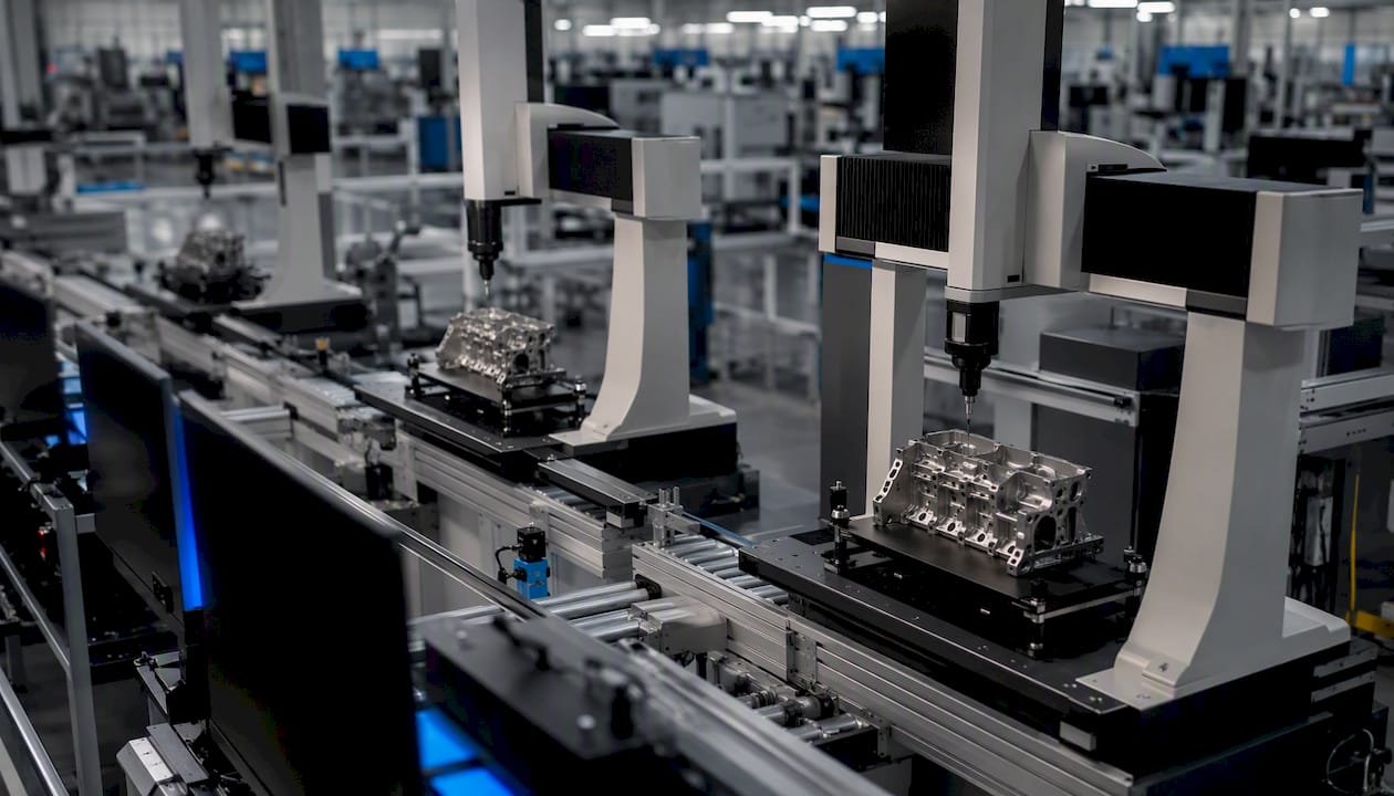 Automated part inspection on machining production line