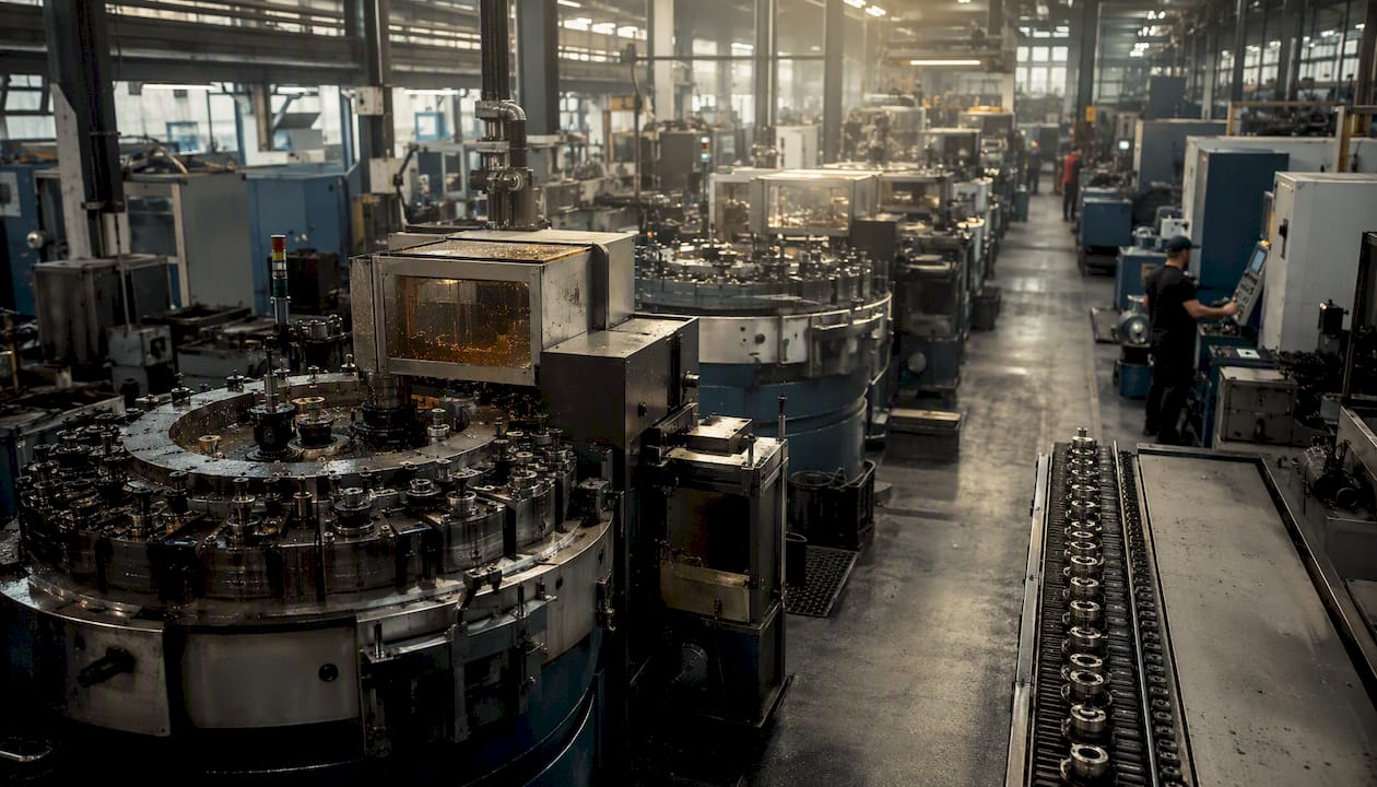 Hydromat And CNC Machines In Machining Shop Hydromat and CNC machines in machining shop
