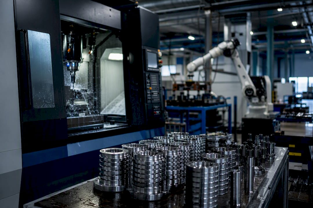 CNC machine running in modern shop floor