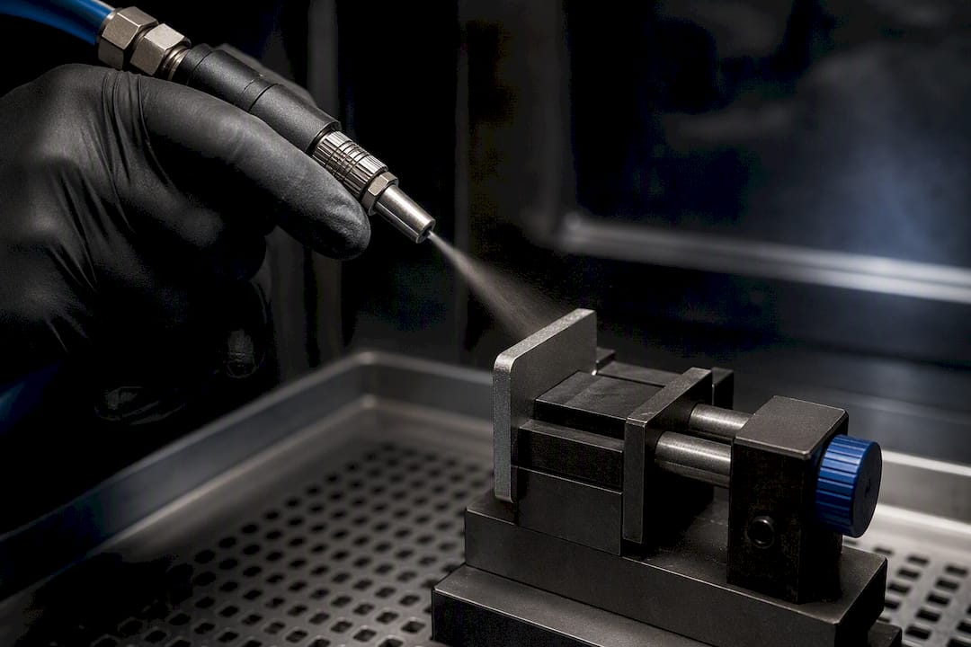 Micro-blasting removes recast from metal